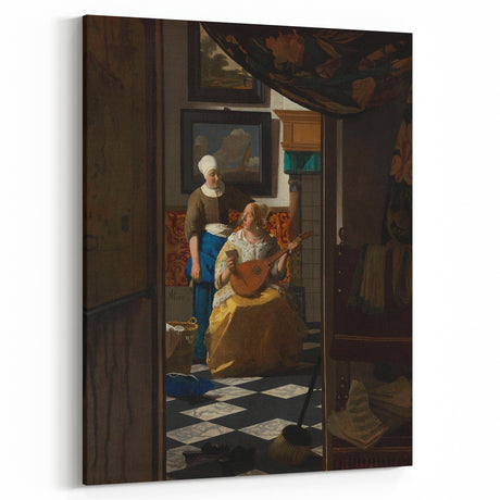 Baroque Musical Scene Wall Art - Elegant Indoor Composition
