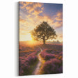 Fields Panorama Wall Decor - Lavender Sunrise Scenic Canvas Art