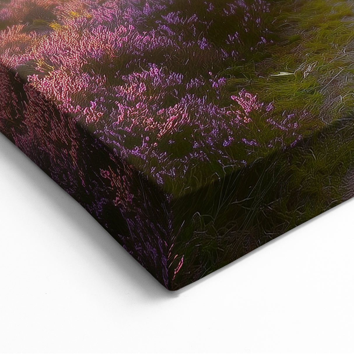 Fields Panorama Wall Decor - Lavender Sunrise Scenic Canvas Art