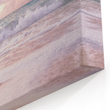 Pastel Beach Canvas - Gentle Waves and Soft Sunset Wall Art