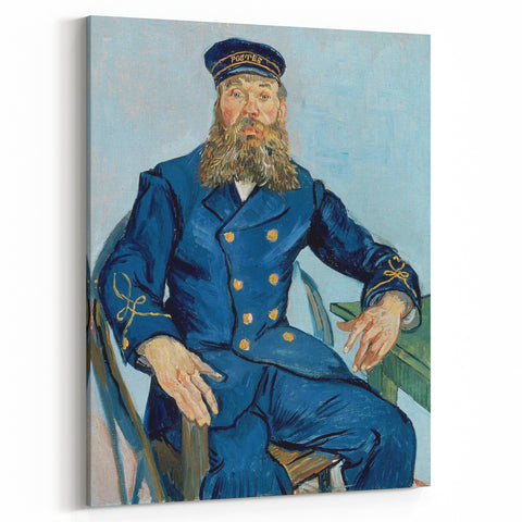 Impressionism Wall Art - Portrait of Postman Joseph Roulin by van Gogh