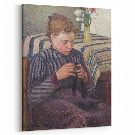 Impressionist Portrait - Pissarro’s ‘Woman Mending’ Wall Decor