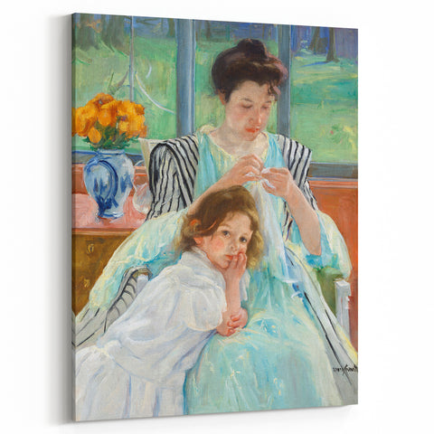 Impressionist Motherhood - Cassatt’s ‘Young Mother Sewing’ Wall Art
