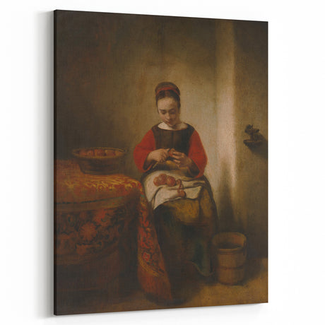 Timeless Artwork - ‘Young Woman Peeling Apples’ Wall Decor