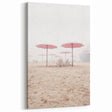 Summer Vibes Prints - Pink Beach Umbrellas Wall Art
