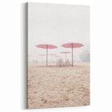Summer Vibes Prints - Pink Beach Umbrellas Wall Art