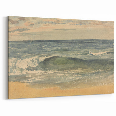 Impressionist Seascape Wall Art – Waves on the Shoreline Canvas