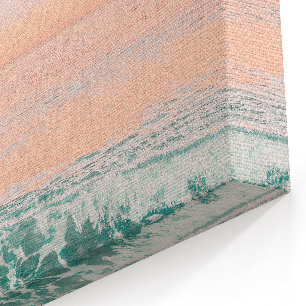 Sunset Canvas Art - Ocean Waves and Birds Wall Art