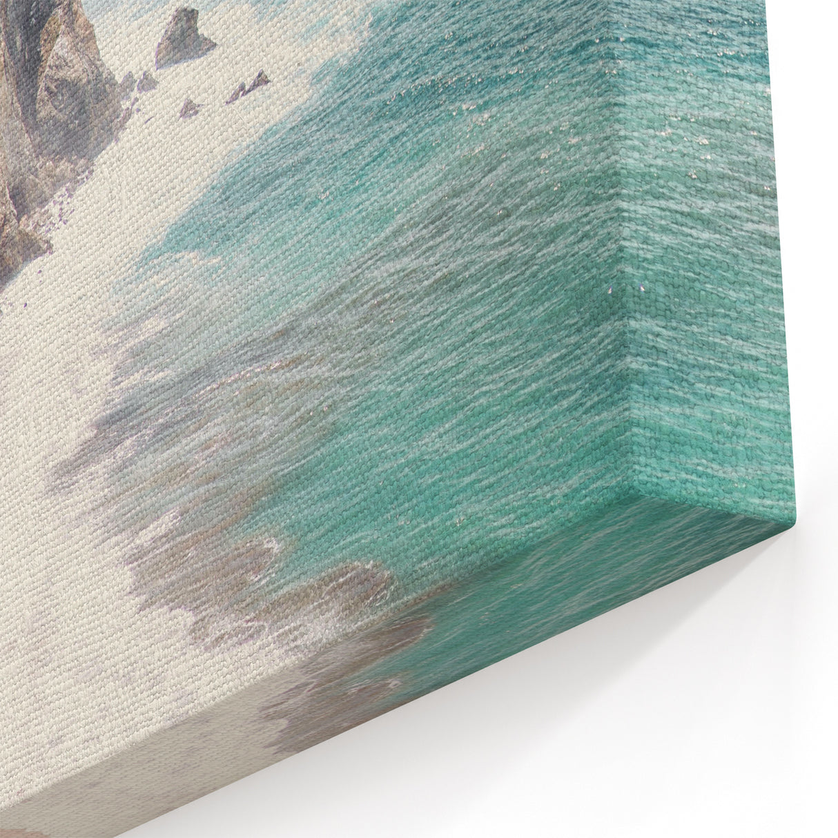 Summer Landscape Art - Coastal Cliffs and Ocean Waves Canvas