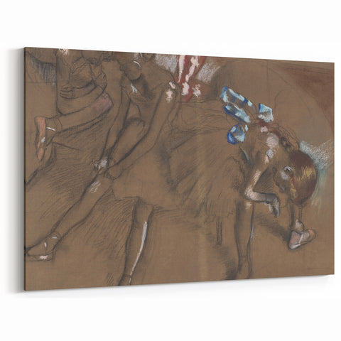 Impressionist Ballet Wall Art – Three Dancers Resting by Edgar Degas
