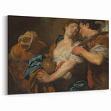 Baroque Romantic Scene: Classic Art Print with Emotional Depth