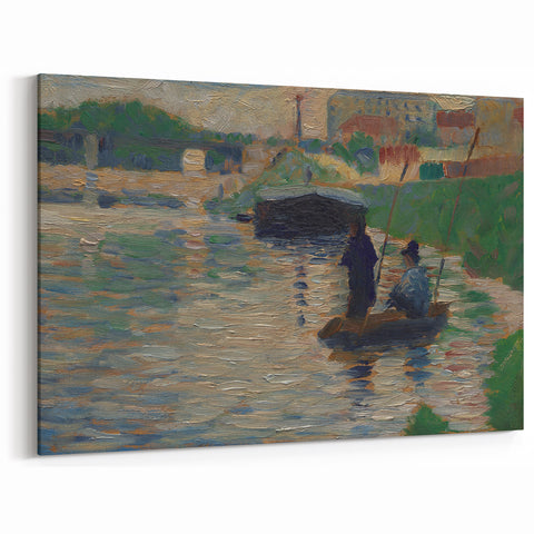 Seurat’s View of the Seine - Impressionist River Landscape Wall Art