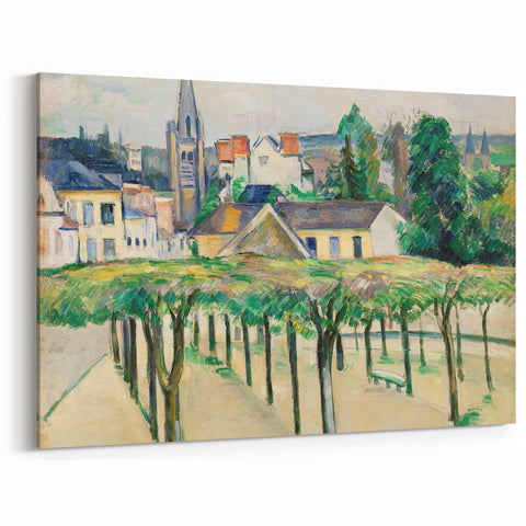 Cézanne’s Village Square - Classic French Impressionist Wall Art
