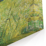 Impressionist Landscape Wall Art - Green Field with Cypress Tree