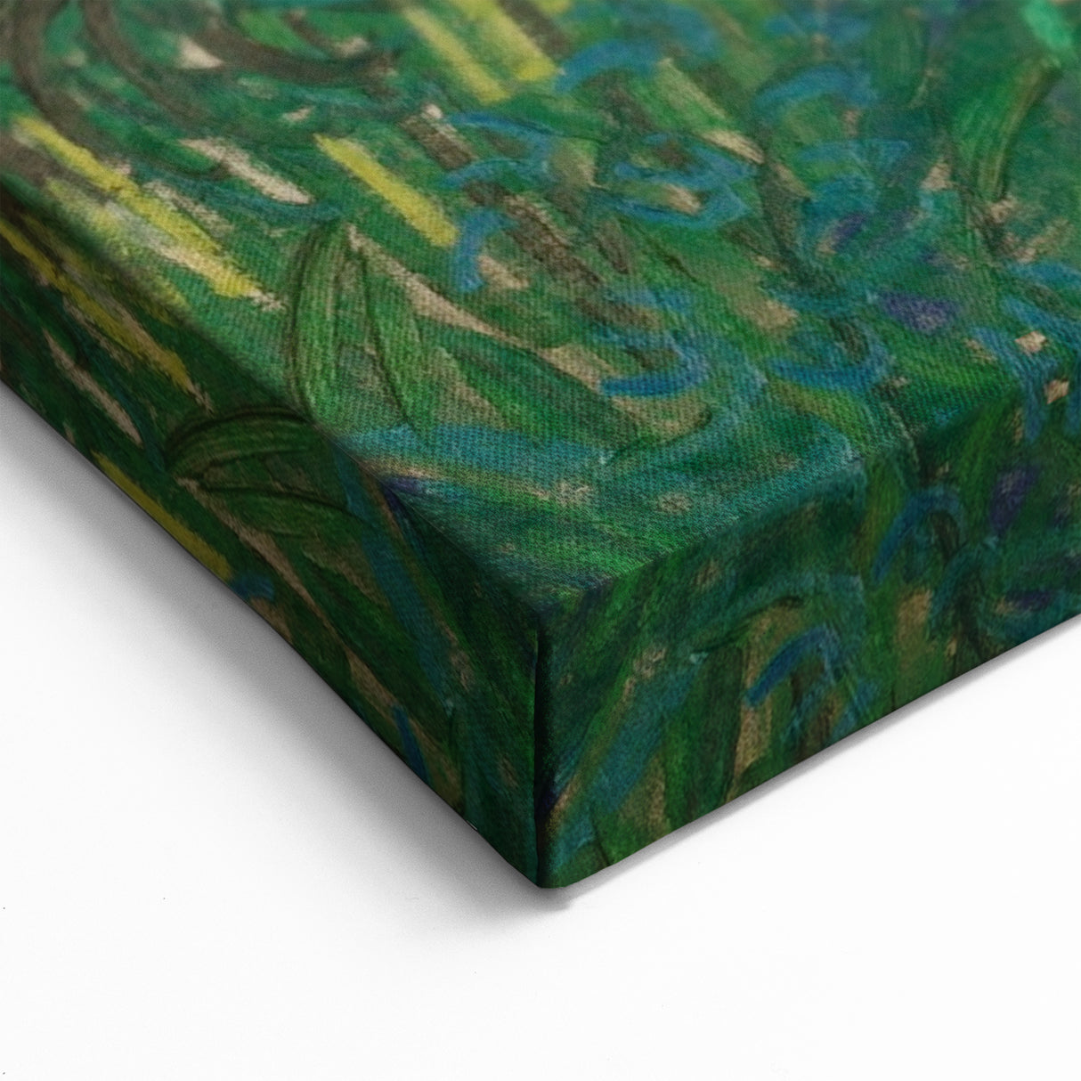 Impressionist Landscape Wall Art - Green Field with Cypress Tree
