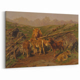 Baroque Pastoral Landscape Wall Art – Rustic Farm Scene Elegance