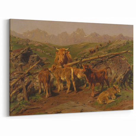 Baroque Pastoral Landscape Wall Art – Rustic Farm Scene Elegance