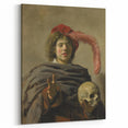 Baroque Allegorical Portrait Wall Art – Reflection on Mortality