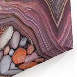 Colorful Desert Layers - Southwestern Sandstone and Pebble Art
