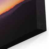 Twilight Horizon - Peaceful Desert Silhouette Landscape Print