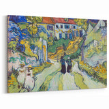 Impressionist Village Scene Wall Art - Stairway at Auvers by Van Gogh