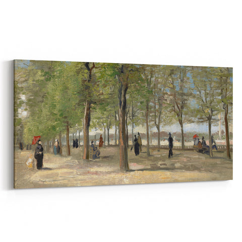 Impressionist Garden Wall Art - Terrace in Luxembourg by Van Gogh