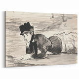 Classic Impressionist Monochrome – Manet’s Beach Portrait