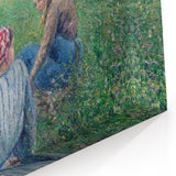 Tranquil Impressionist Landscape – Pissarro’s Peasant Girls Resting
