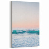 Beach Decor Prints – Ocean Waves with Sunset Sky