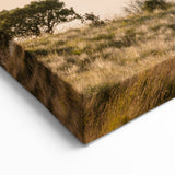 Floral Summer Art – Golden Mist Mountain Landscape Print