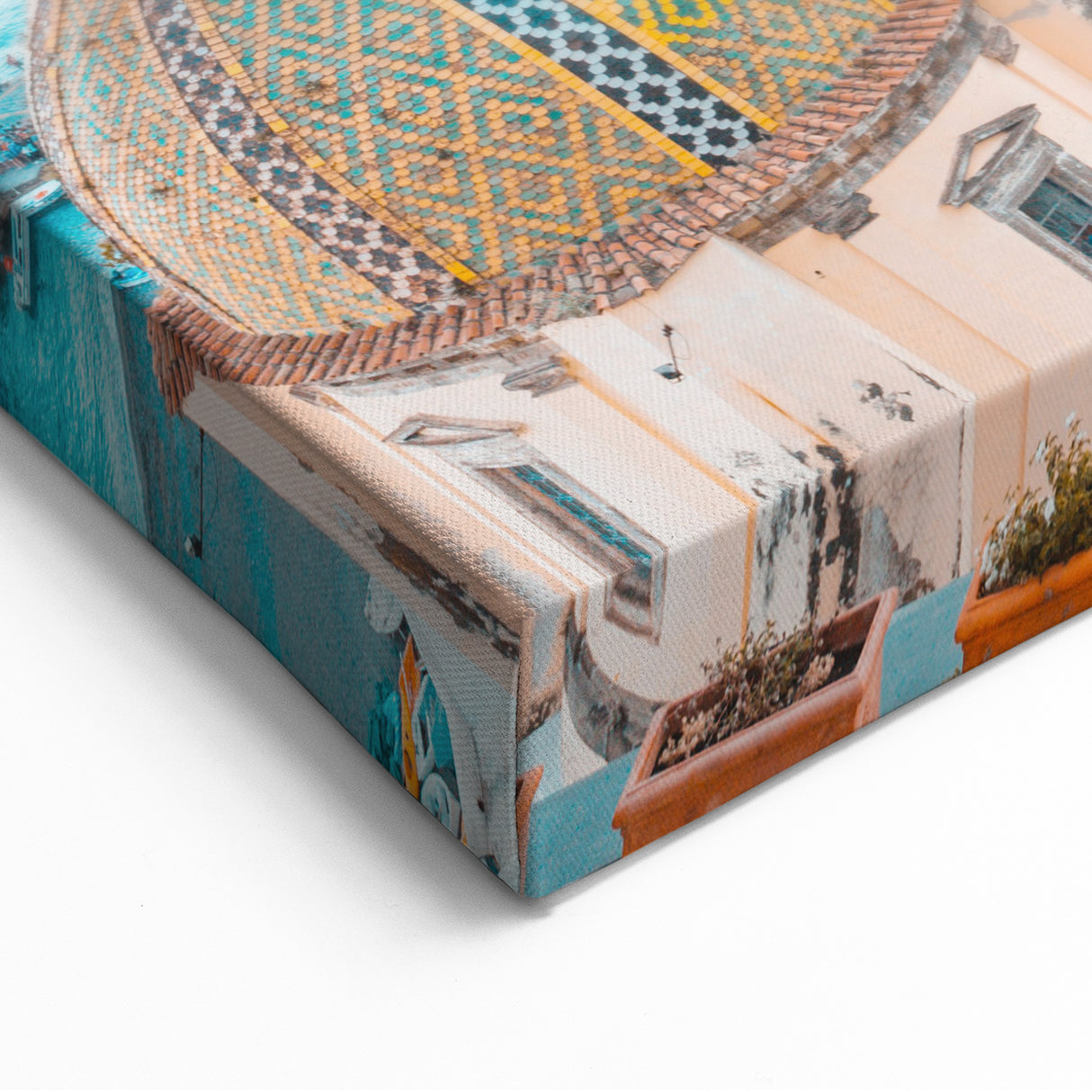 Tropical Wall Art – Mediterranean Coastal Village Print