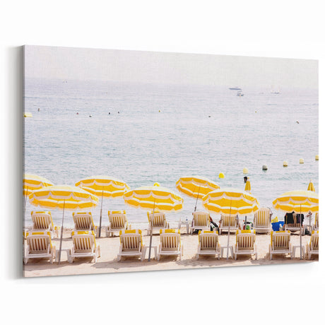 Summer Landscape Art – Wooden Boardwalk to Beach Canvas