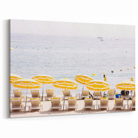 Summer Landscape Art – Wooden Boardwalk to Beach Canvas