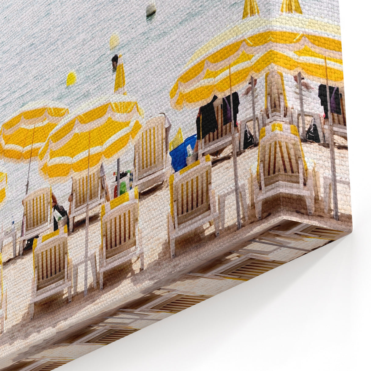 Summer Landscape Art – Wooden Boardwalk to Beach Canvas