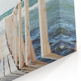 Beach Decor Prints – Rustic Wooden Pier and Ocean Canvas