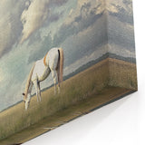 Field Landscape Wall Art - Grazing Horses in Open Countryside Scene