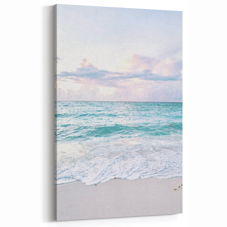 Tropical Wall Art - Turquoise Ocean Waves Summer Beach Canvas