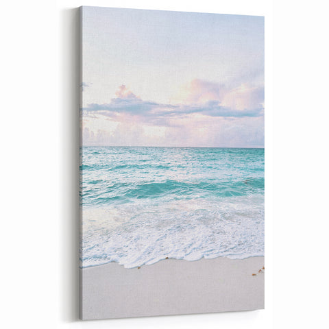 Tropical Wall Art - Turquoise Ocean Waves Summer Beach Canvas