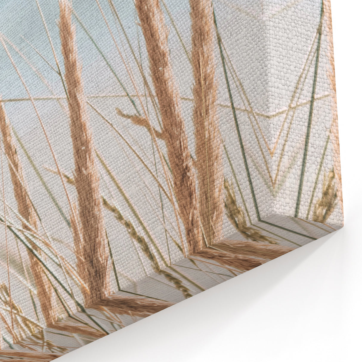 Summer Vibes Prints - Coastal Beach Grass Turquoise Canvas Art