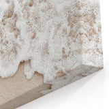 Beach Decor Prints - Foamy Ocean Waves on Sand Coastal Canvas