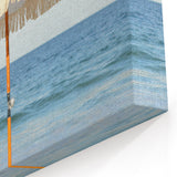 Beach Decor Prints - Coastal Umbrella Summer Ocean Canvas Art
