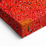 Countryside Fields Wall Hanging - Vibrant Red Harvest Art