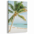 Summer Landscape Art - Majestic Palm Trees Against Clear Sky