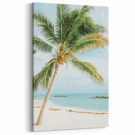 Summer Landscape Art - Majestic Palm Trees Against Clear Sky