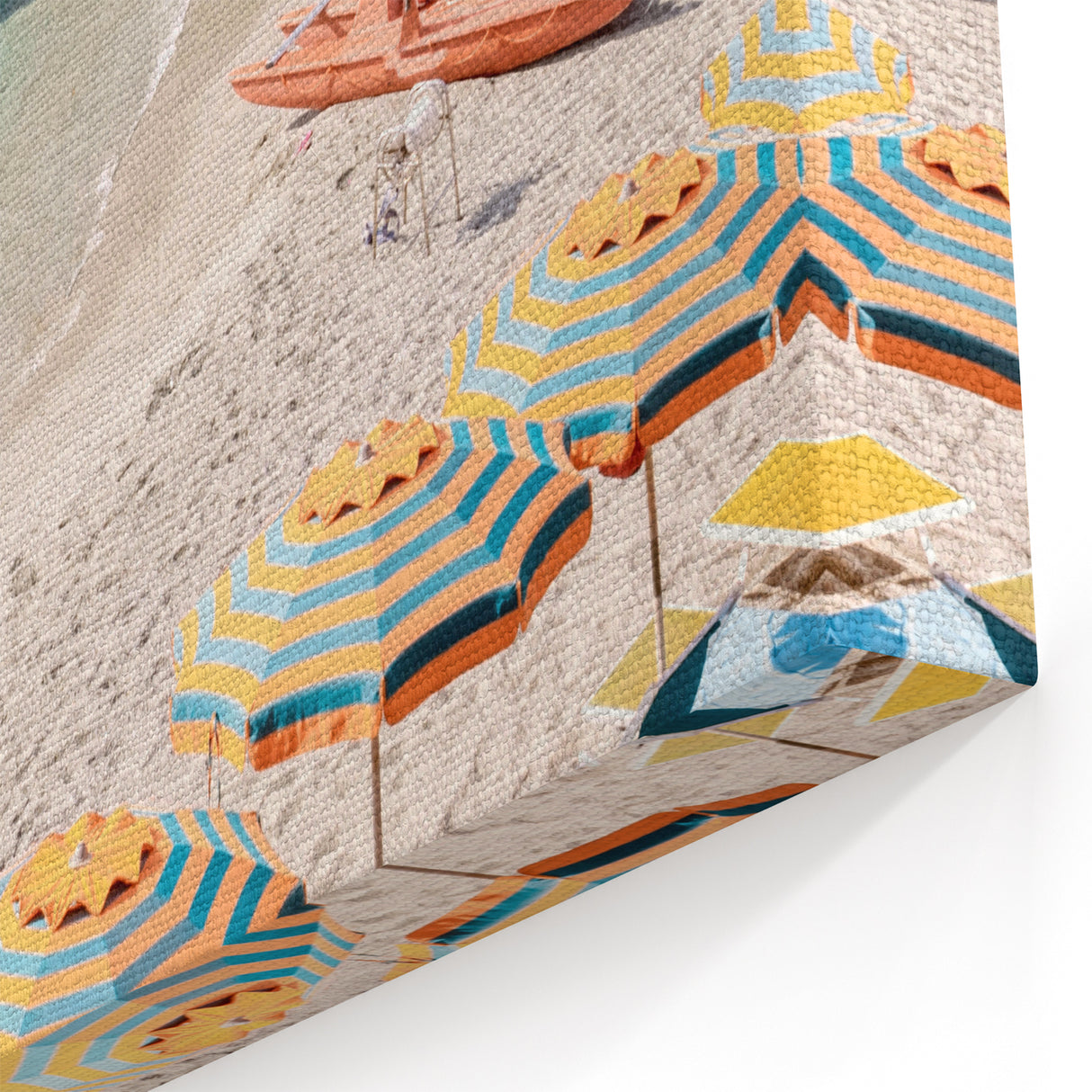 Summer Vibes Prints - Vibrant Beach Scene with Umbrellas Art