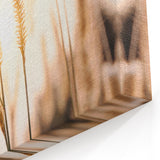 Summer Landscape Art - Golden Sunlight on Wild Grasses Canvas