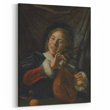 Baroque Art Print | Joyful Musician with Lute | Classic Art Piece
