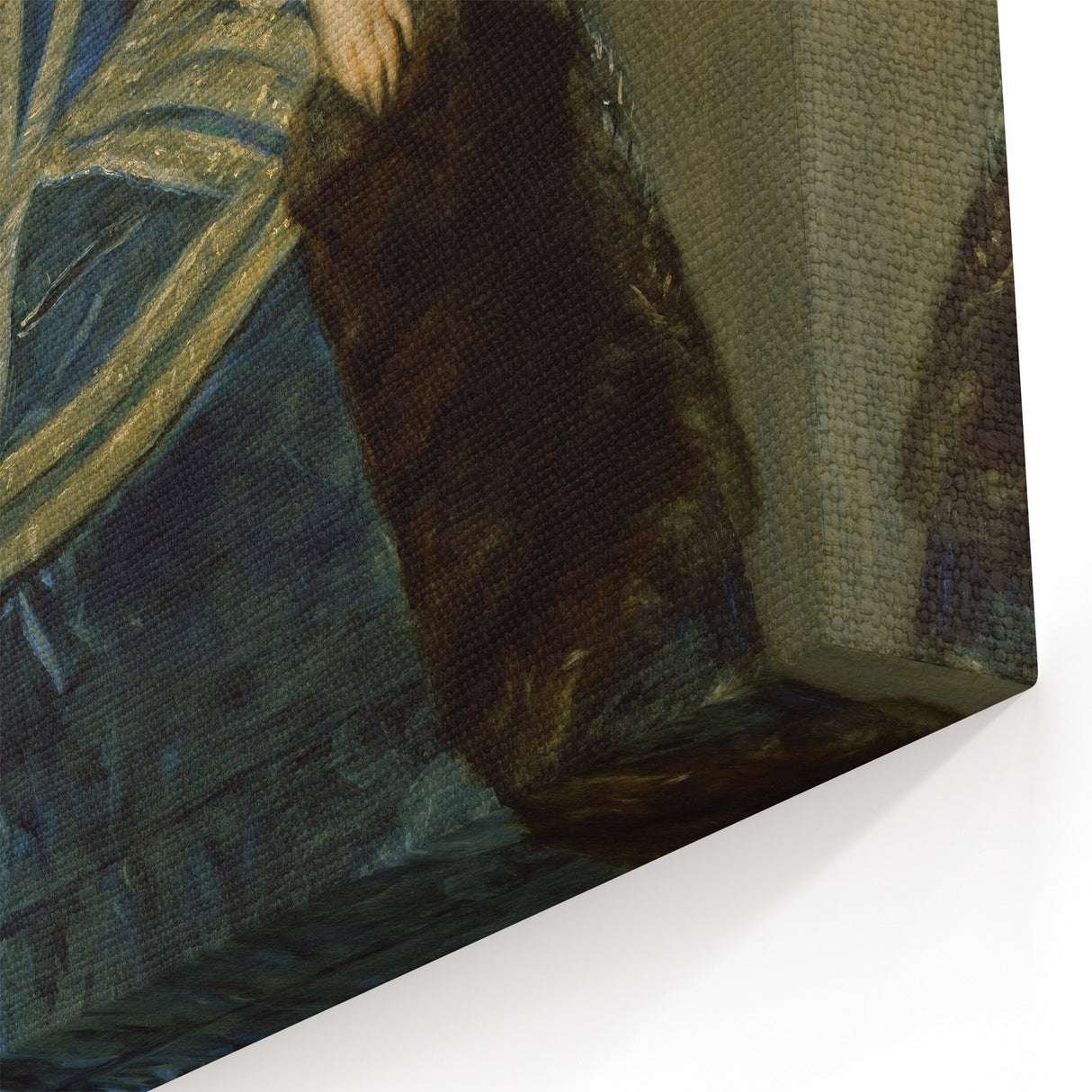 Classic Rococo Art Print - Baroque Period Portrait in Blue Tones