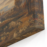 Rococo Art Pastoral Scene with Trees and Sheep - Classic Art Prints