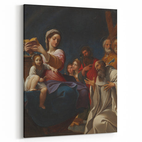 Baroque Religious Scene with Madonna and Saints - Classic Art